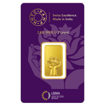 Lotus 20g, 24-Karat Fine Gold Bar, 999.9 Purity