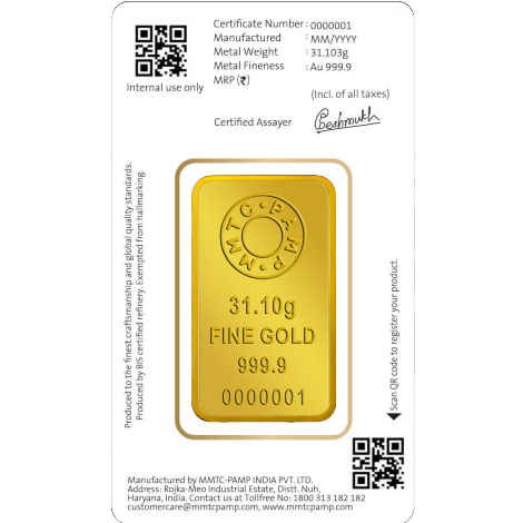 Lotus 31.1g, 24-Karat Fine Gold Bar, 999.9 Purity