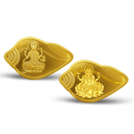 Lakshmi Ganesh Sangu / Shankh 10g (2 Coin Set), 24-Karat 999.9 Purity