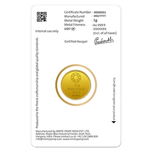 Lakshmi 5g, 24-Karat Fine Gold Coin, 999.9 Purity